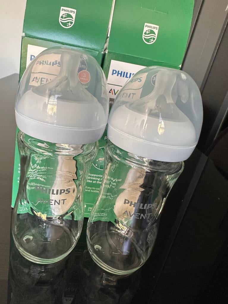 Philips Avent Natural Response Babyfles Glas, Verzamelen, Ophalen of Verzenden, Zo goed als nieuw