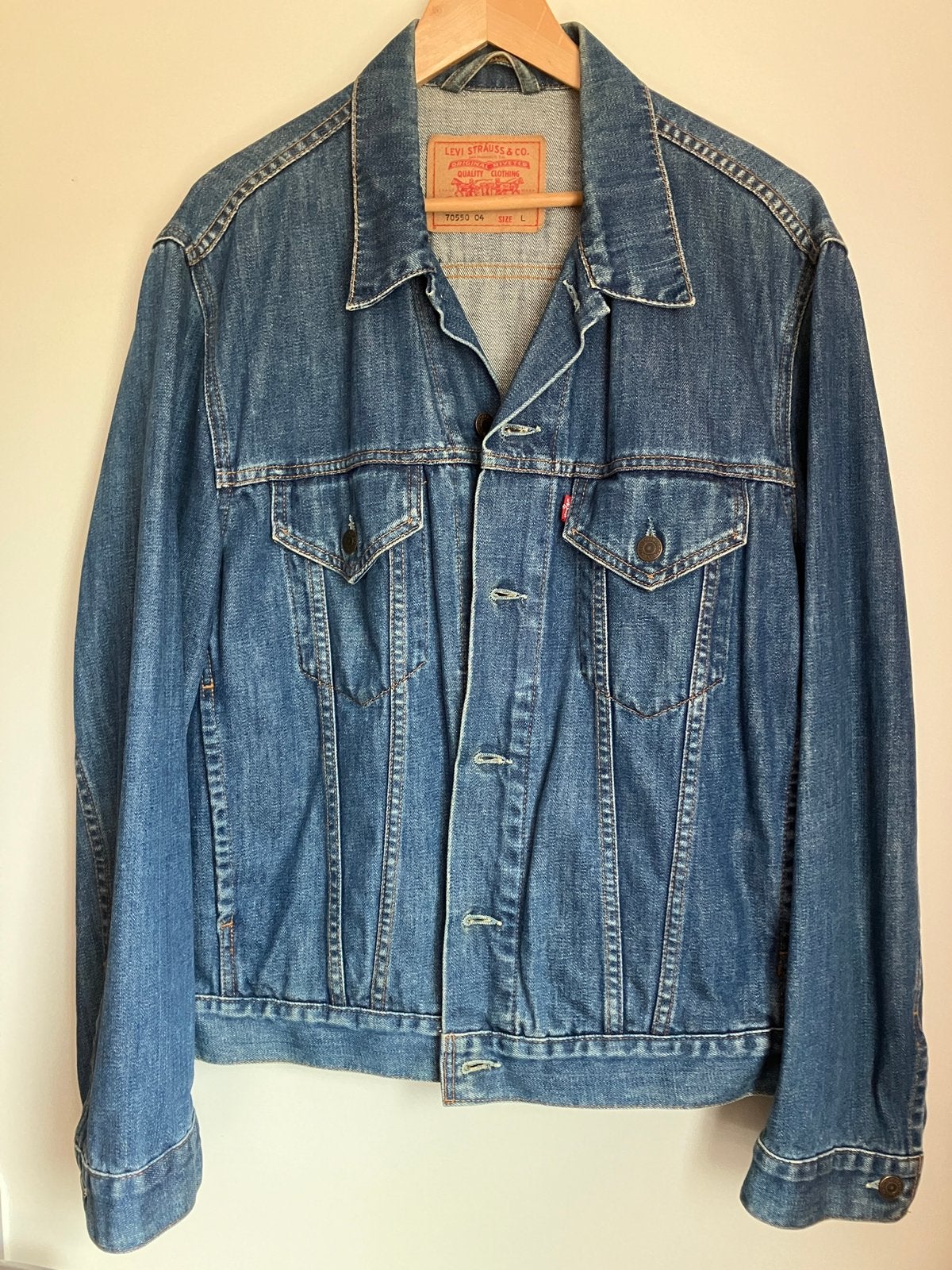 Levi's spijkerjack, Ophalen of Verzenden, Gedragen, Blauw, Overige jeansmaten