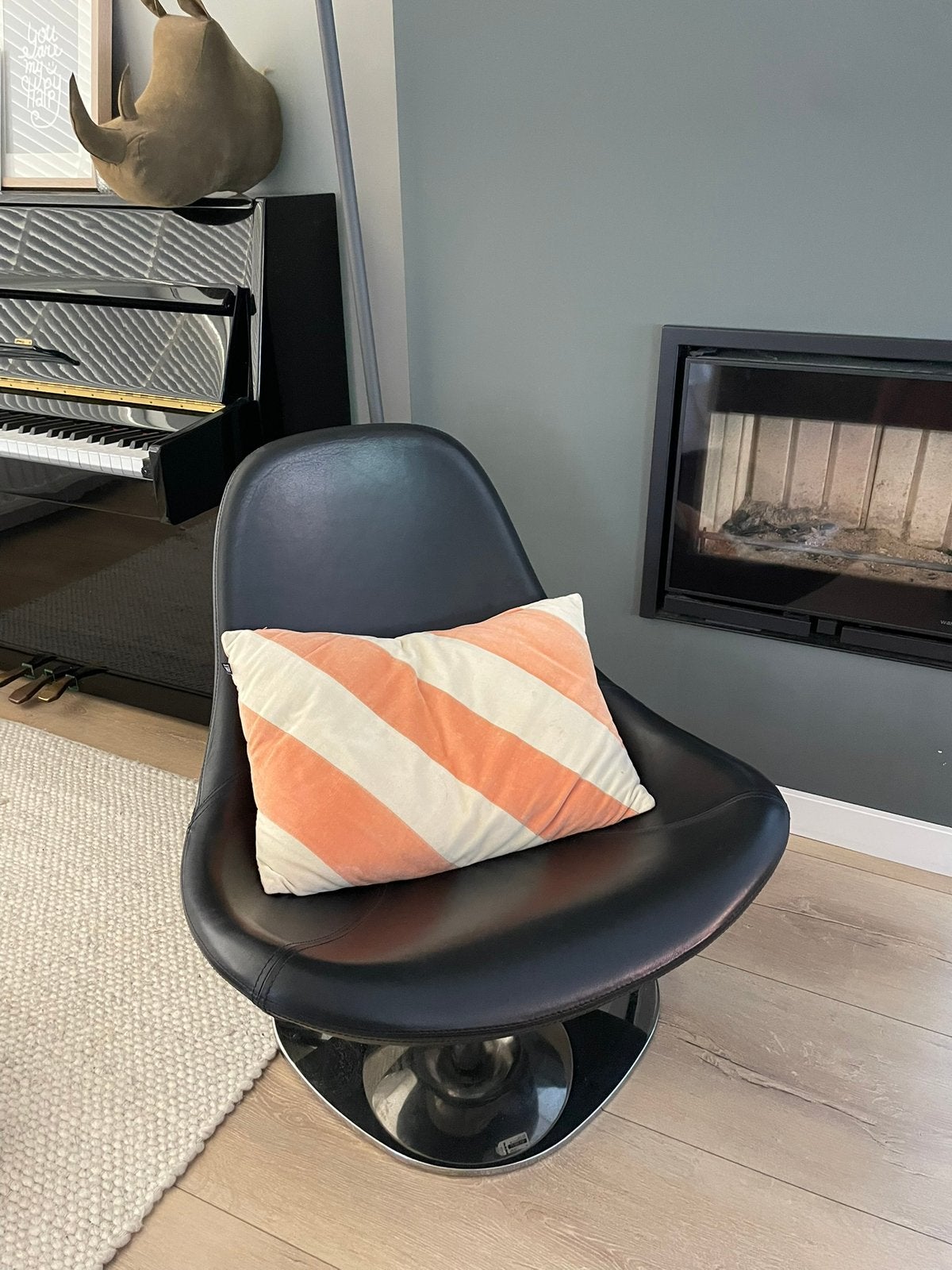 Draaifauteuil, Ophalen, Gebruikt, Minder dan 75 cm, Leer