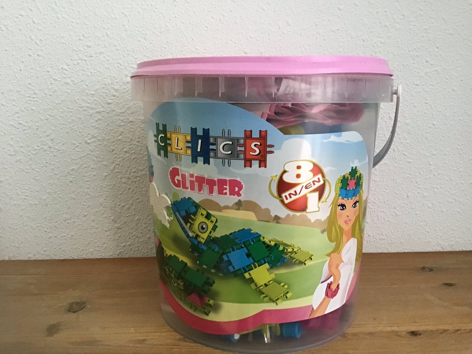 Clics glitter met voorbeelden., Ophalen of Verzenden, Zo goed als nieuw