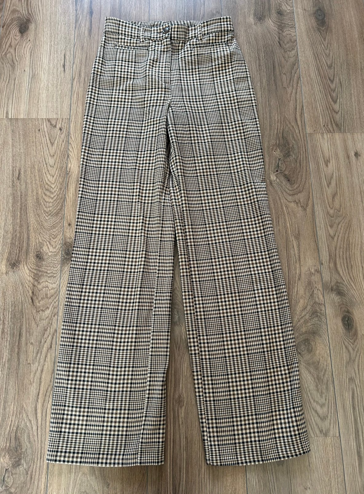 Monki geruite broek maat xs, Bruin, Ophalen of Verzenden, Zo goed als nieuw, Maat 34 (XS) of kleiner