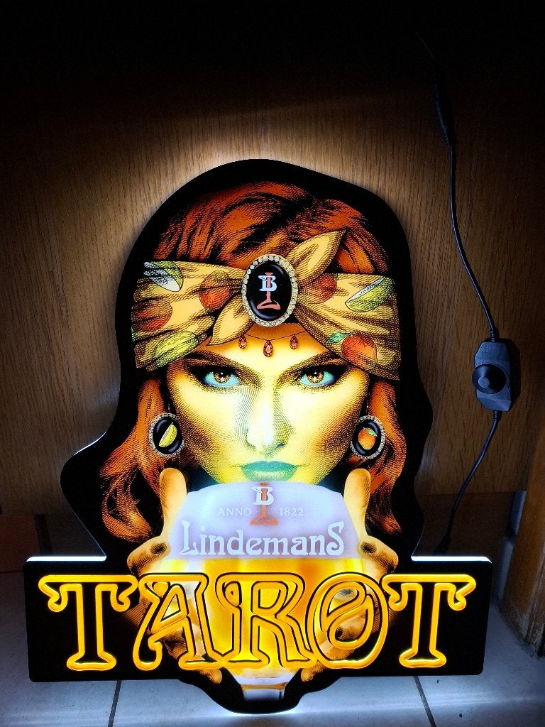Lichtreclame Lindemans Tarot bier, Verzamelen, Merken en Reclamevoorwerpen, Ophalen of Verzenden, Nieuw, Lichtbak of (neon) lamp