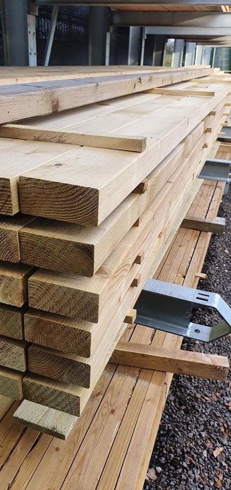 nieuwe balken geimpregneerd 50x95  div lengtes, Doe-het-zelf en Verbouw, Hout en Planken, Nieuw, Balk, Vuren, Ophalen