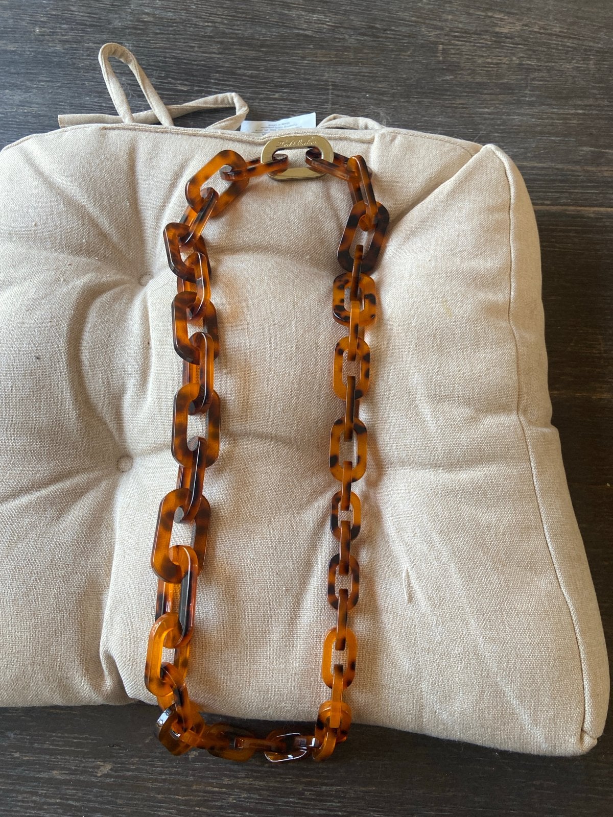 Ted Baker ketting en armband set - Tortoise print, Ophalen of Verzenden, Zo goed als nieuw, Bruin, Kunststof