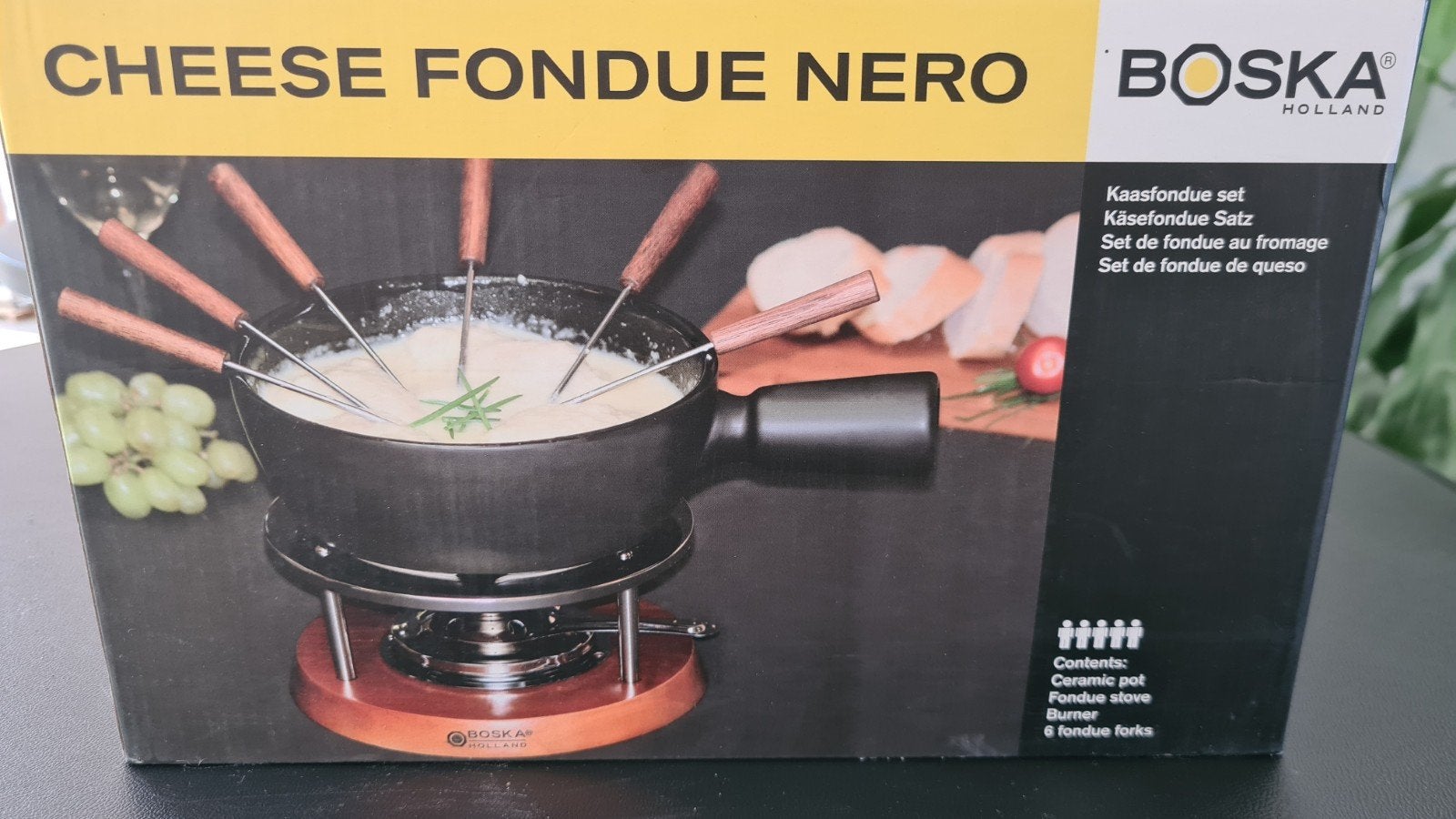 Nieuwe Boska Kaasfondue Nero - Complete Fondueset, Ophalen, Nieuw, Brander, Fondueset