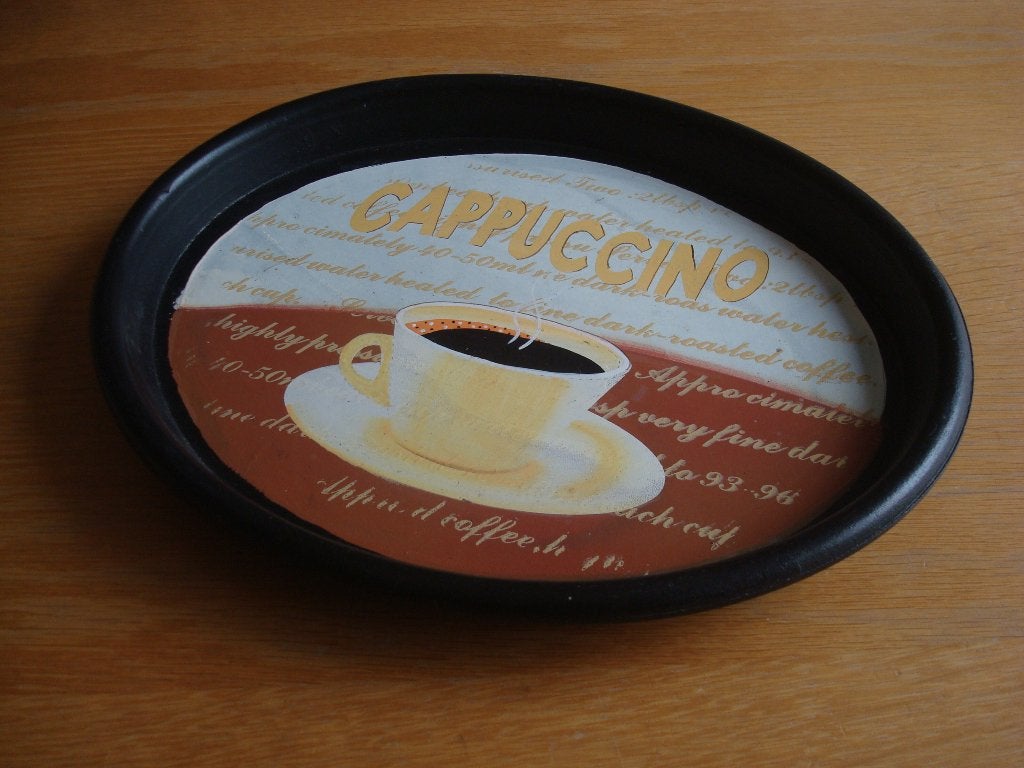 Dienblad Cappuccino, Ophalen of Verzenden, Zo goed als nieuw, Rond, Kunststof