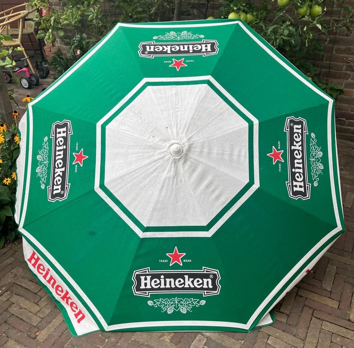 Vintage Heineken parasol 2 Meter, Ophalen of Verzenden, Gebruikt