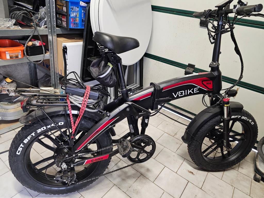 V-BIKE opvouwbare elektrische fatbike, Overige merken, Ophalen of Verzenden, Zo goed als nieuw, Minder dan 47 cm