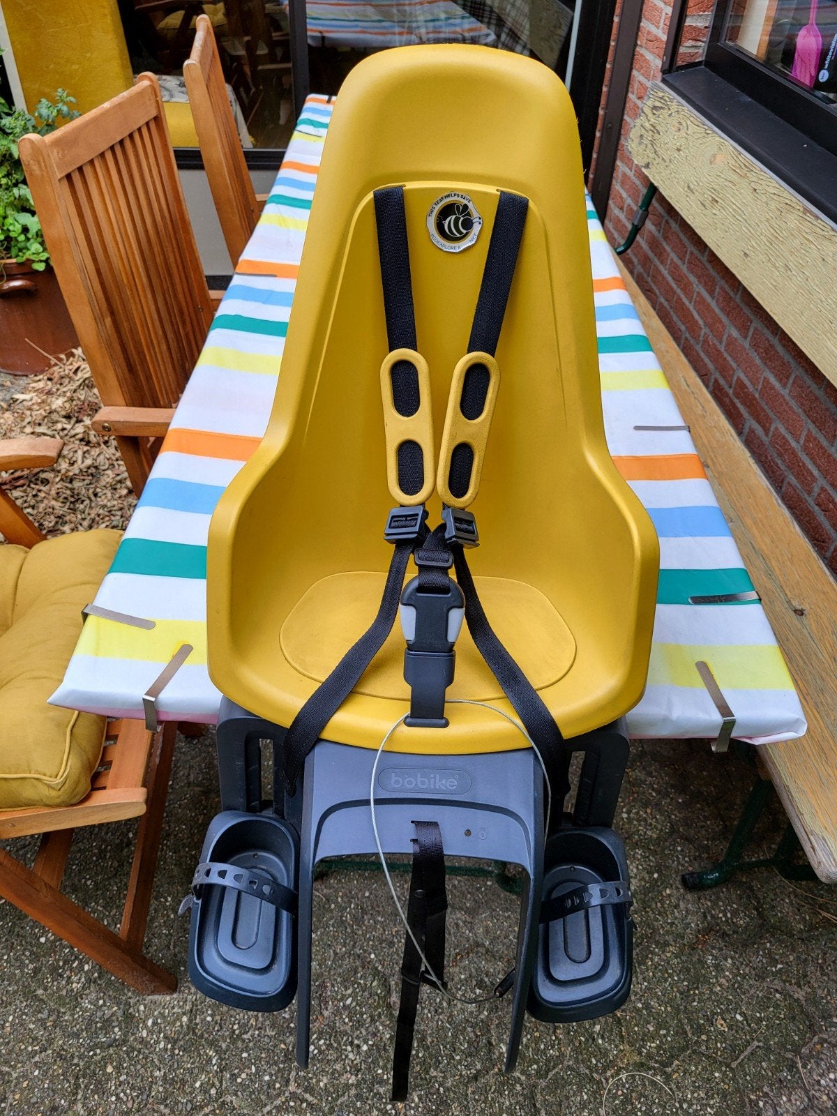 Fietszitje, Bobike Maxi One, Geel, Fietsen en Brommers, Ophalen, Gebruikt