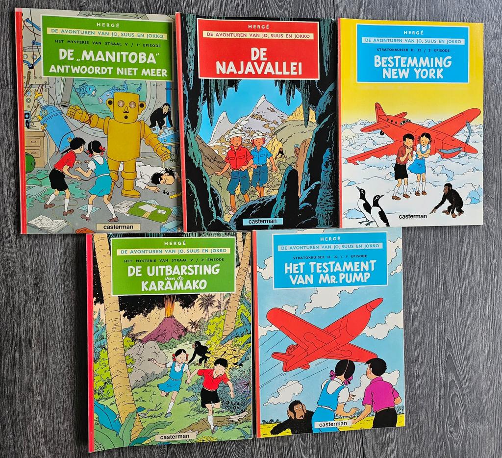 Jo, Suus en Jokko stripboeken - 5 delen, Boeken, Meerdere stripboeken, Ophalen of Verzenden, Gelezen