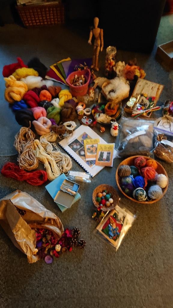 Compleet pakket Vilten met kinderen 3, Hobby en Vrije tijd, Ophalen of Verzenden, Nieuw, Los Vilt, Wolvilt