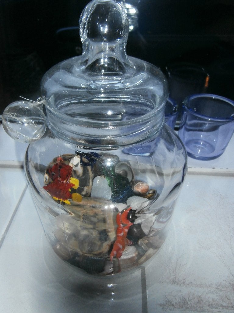 stolp glas glazen pot snoeppot decoratie mooi deksel vaas, Ophalen of Verzenden, Zo goed als nieuw, Met deksel, 12 cm