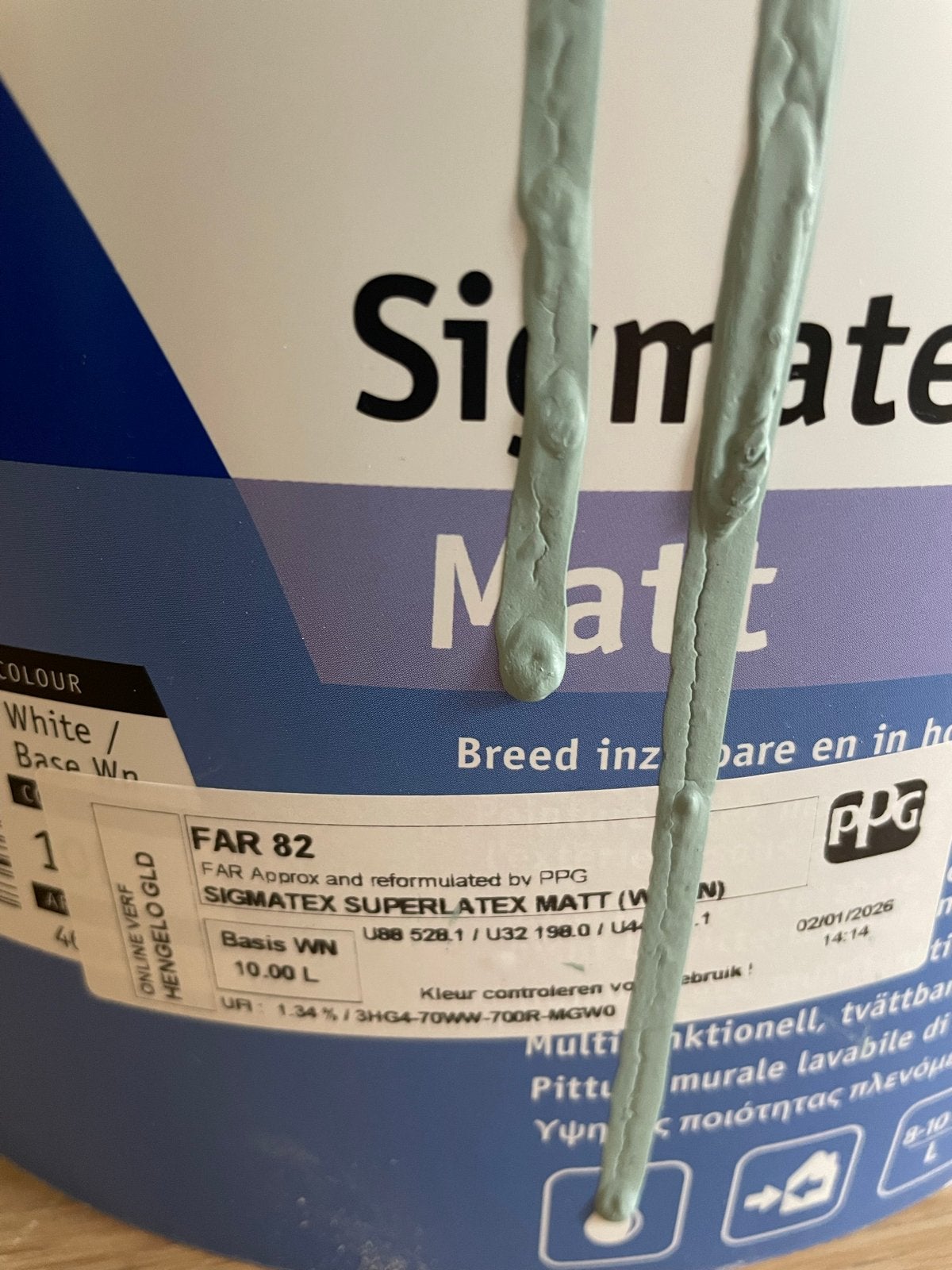 Sigma Sigmatex Superlatex Matt - ca 5 liter Muurverf, 5 tot 10 liter, Ophalen of Verzenden, Groen, Verf