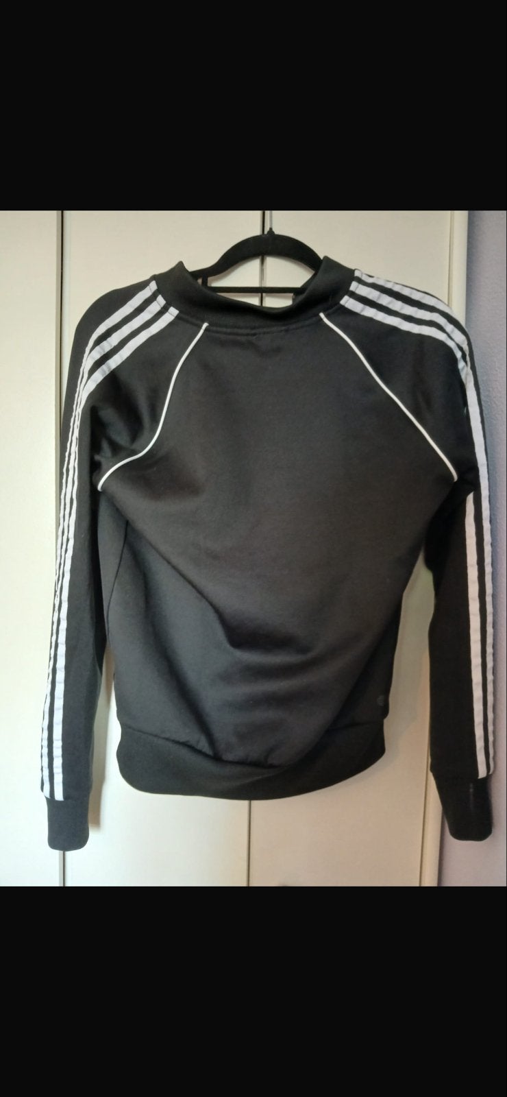Adidas trainingspak zwart met witte strepen, Maat 38/40 (M), Zwart, Ophalen of Verzenden, Fitness of Aerobics
