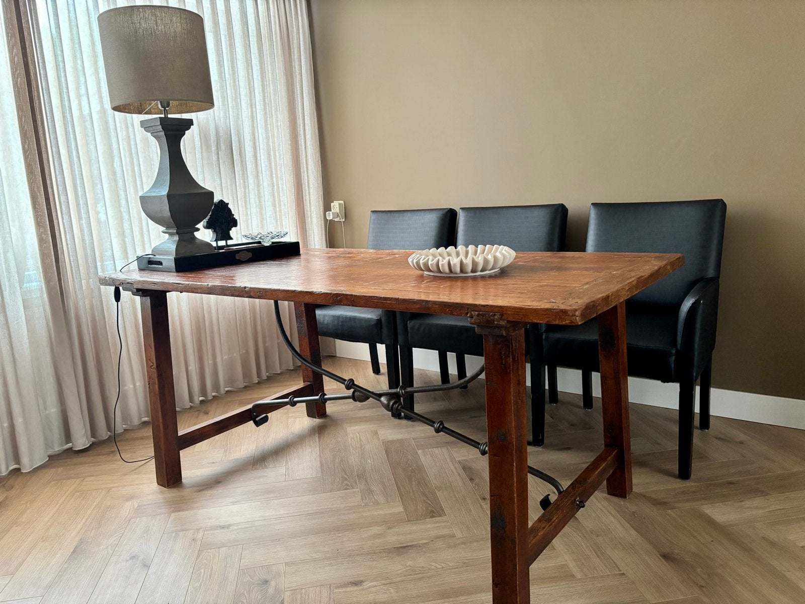 Antieke eiken Spaanse tafel - 180x90x80 cm, Antiek en Kunst, Antiek | Meubels | Tafels, Ophalen