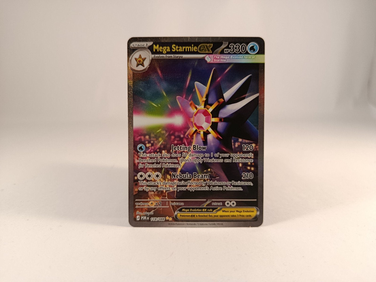 Mega Starmie Ex Pokemon kaart - Perfect Order, Ophalen of Verzenden, Nieuw, Losse kaart