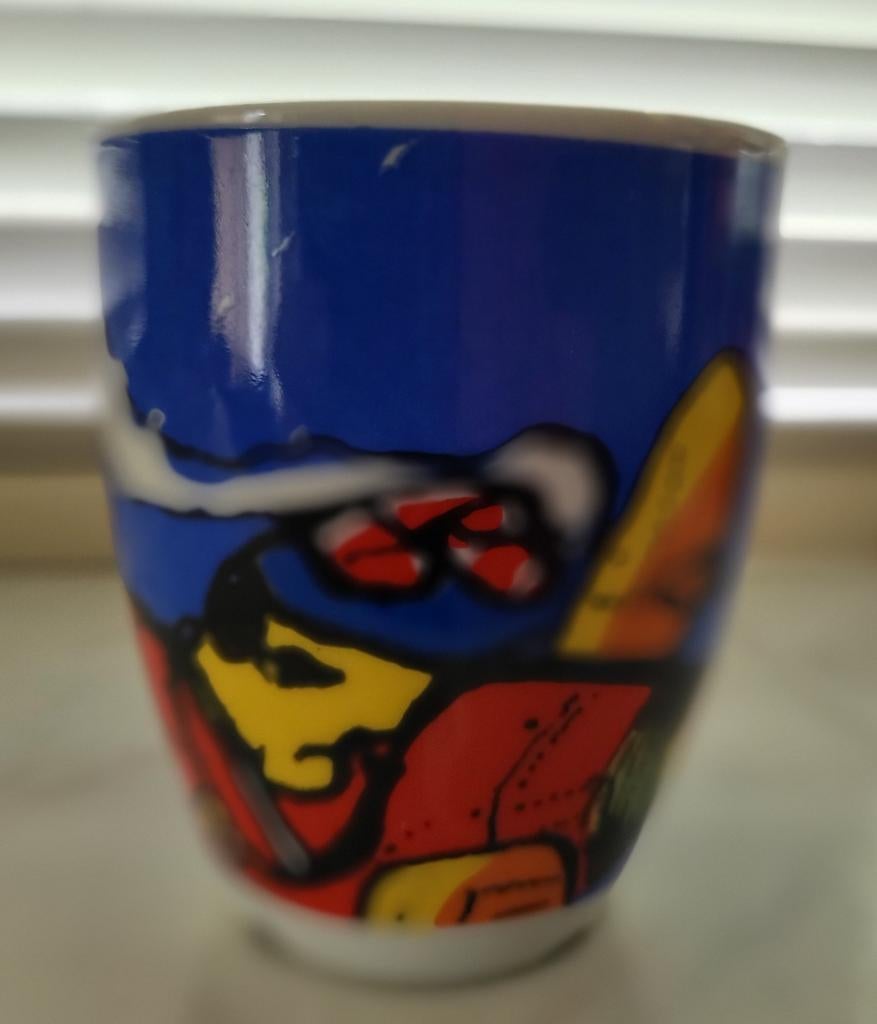 1 x HERMAN BROOD, Verzenden, Aardewerk, Overige stijlen, Kop(pen) en/of Schotel(s)