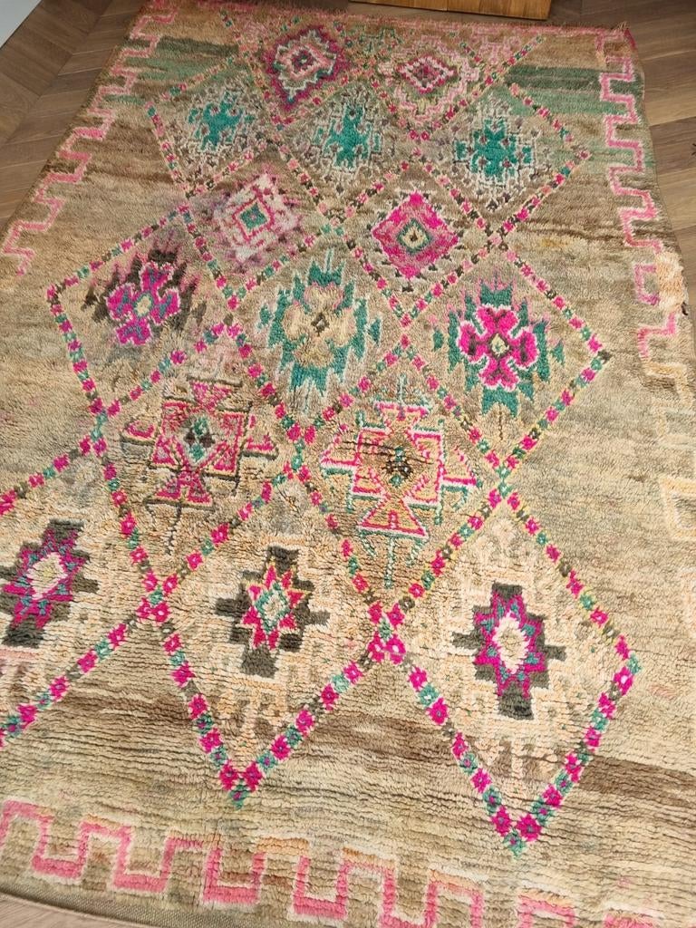 Uniek Handgemaakt Marrokaans Kleed, Ophalen, Overige kleuren, 200 cm of meer, Rechthoekig