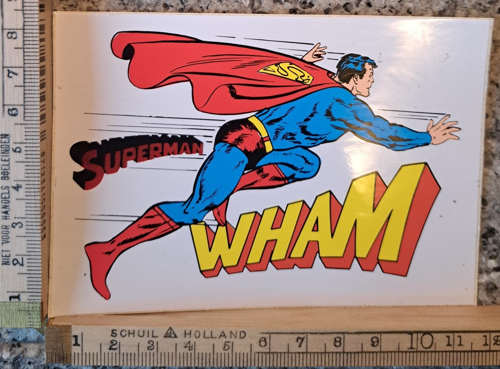 Vintage sticker strip Superman Marvel, Ophalen of Verzenden, Zo goed als nieuw