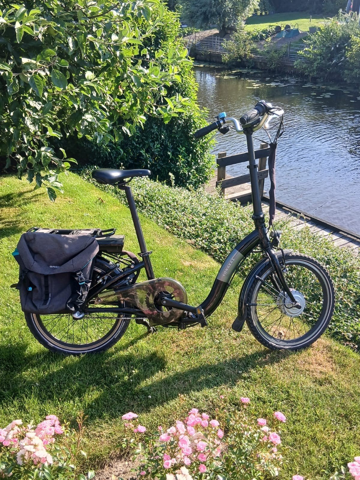 Fonger Compacte elektrische vouwfiets met bagagedrager, Ophalen, Overige merken