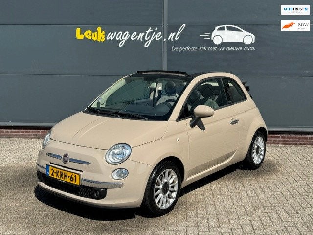 Fiat 500 C 0.9 TwinAir Lounge Cabrio *climate *cappuccino, Euro 5, 86 pk, Gebruikt, 31 €/maand