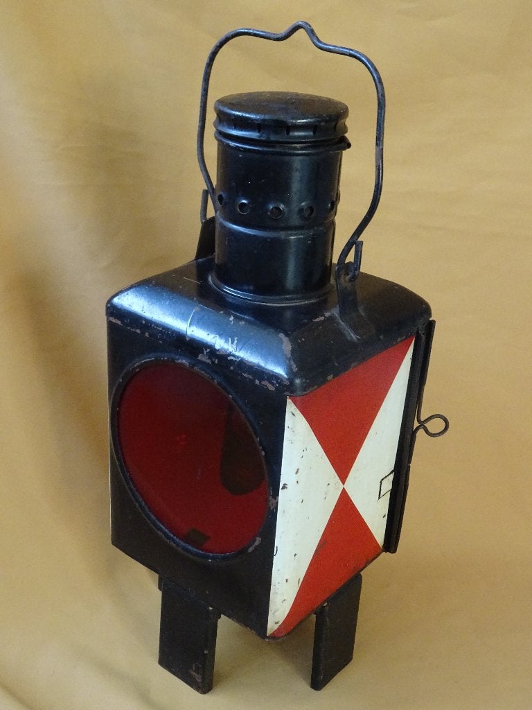 spoorweg lamp seinlamp grote lantaarn spoorwegen origineel, Ophalen of Verzenden, Gebruikt, Trein, Overige typen