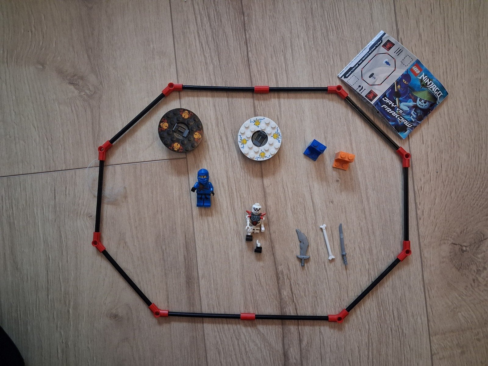 Lego Ninjago spinjitzu spinners jay vs frakjaw 2257, Gebruikt, Lego, Ophalen of Verzenden, Ninjago