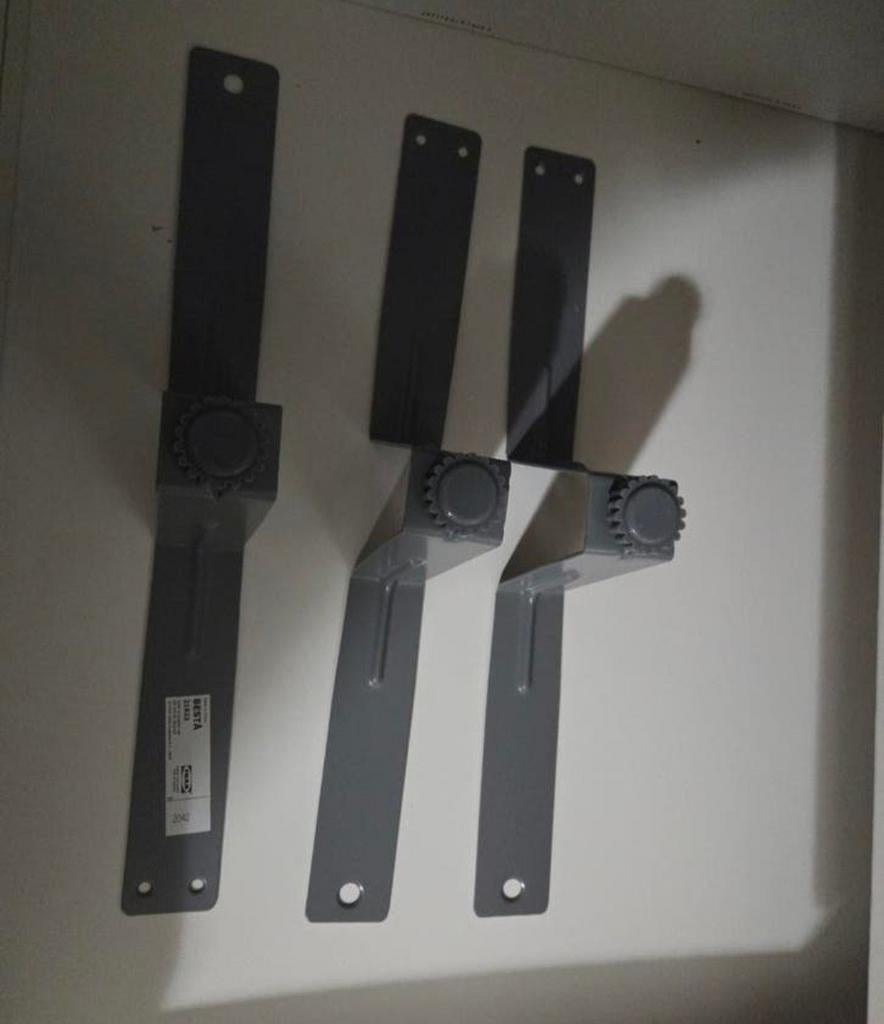 BESTA Steunpoot, grijs, 10 cm, Ophalen, 25 tot 50 cm, Minder dan 100 cm