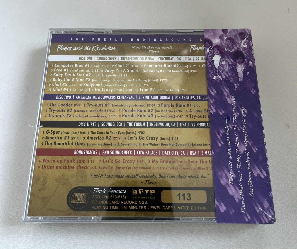 Prince - Purple America 3CD (Purple Rain Tour Soundchecks), Cd's en Dvd's, Bonusmateriaal, Live-album, Nieuw in verpakking, Verzenden