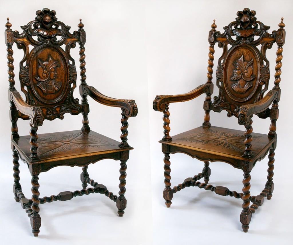 Antieke ridderstoelen, Ophalen