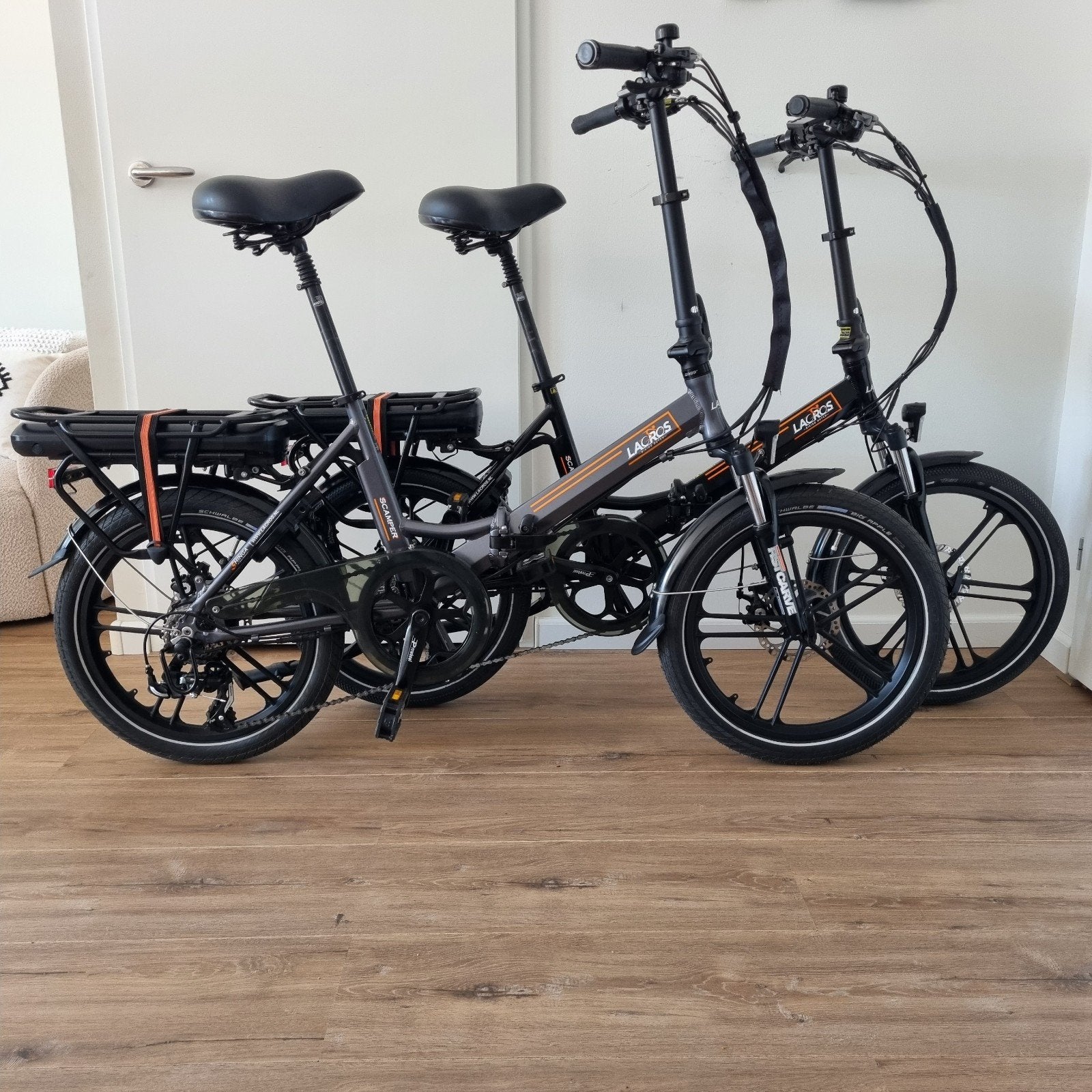 2x Z.G.A.N. Lacros S400 elektrische vouwfietsen (20inch), Ophalen, Versnellingen, Zo goed als nieuw, Schijfrem