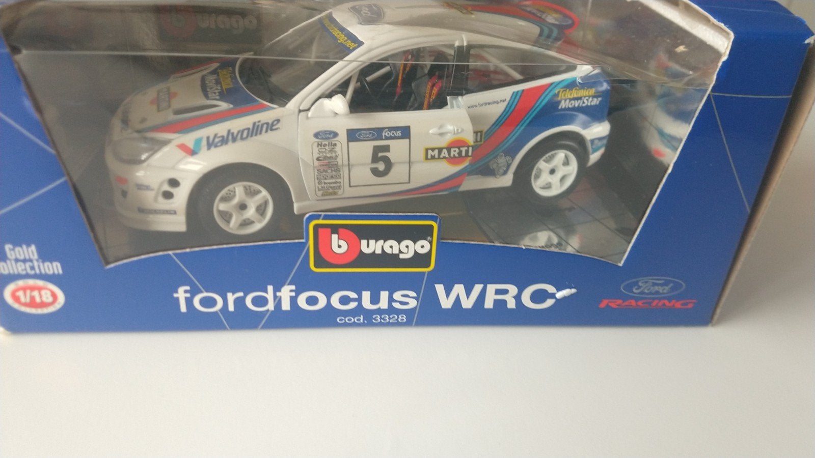 Burago Ford Focus WRC 1/18, Ophalen of Verzenden, Nieuw, Auto, Bburago