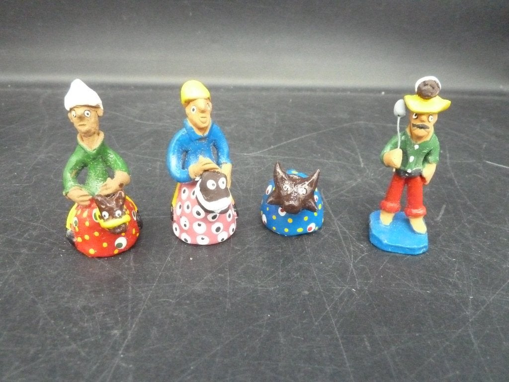 4 handgemaakte Mexicaanse schaakstukjes, Ophalen of Verzenden