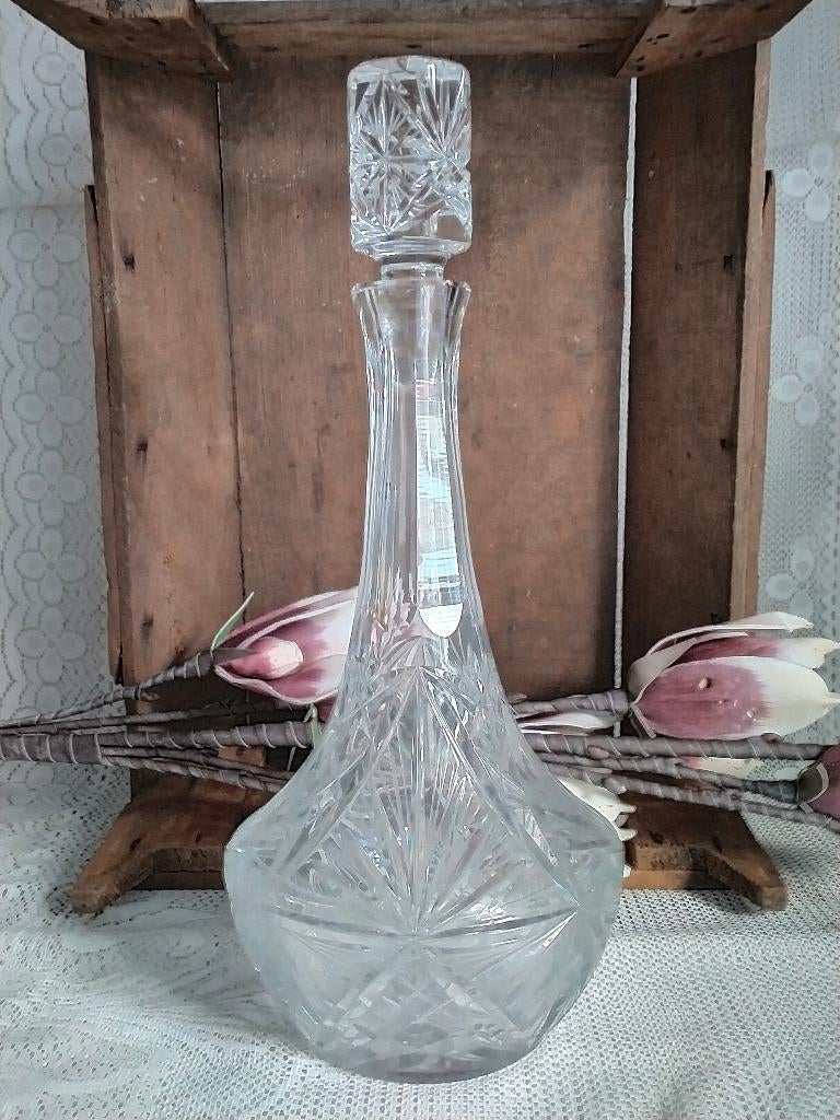 Prachtige kristallen karaf met dop SALE, Antiek en Kunst, Antiek | Glas en Kristal, Ophalen of Verzenden