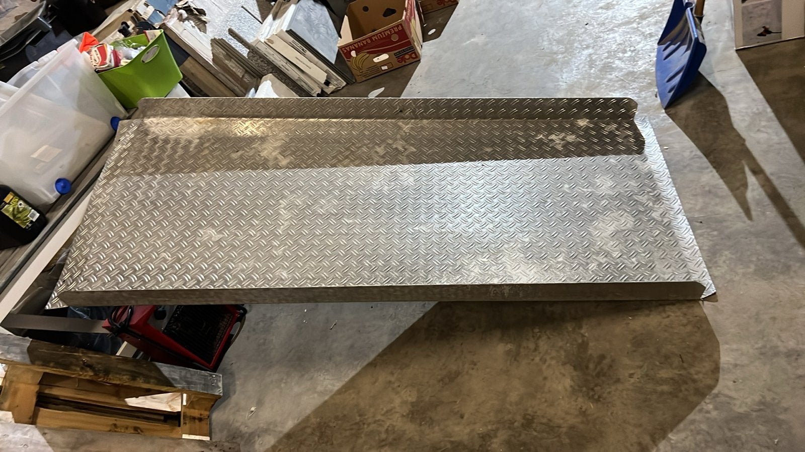 Verstevigde aluminium oprijplaat voor aanhanger of bus, Auto diversen, Aanhangwagen-onderdelen, Ophalen, Gebruikt