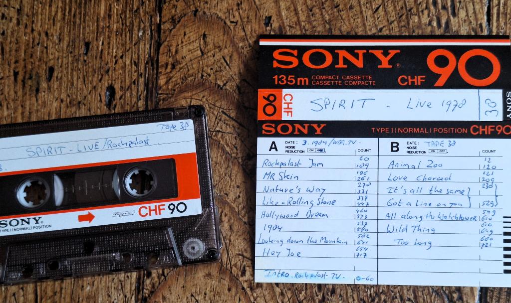 SPIRIT rockpalast radio opnames, Cd's en Dvd's, Cassettebandjes, Ophalen of Verzenden, Gebruikt, 1 bandje