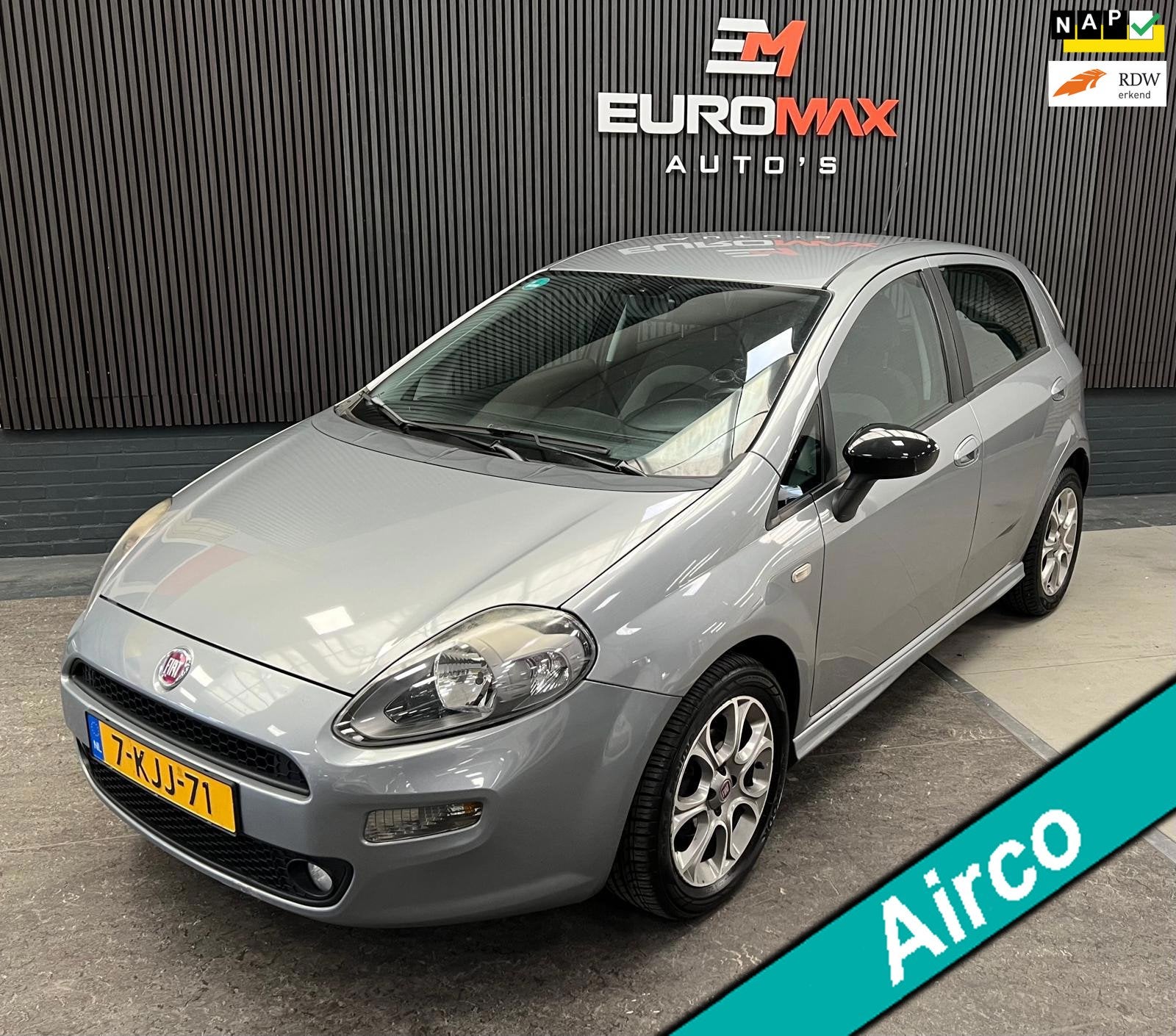 Fiat Punto Evo 0.9 TwinAir Pop NAP - Airco - Cruise Contrl., Voorwielaandrijving, Euro 5, Gebruikt, Zwart