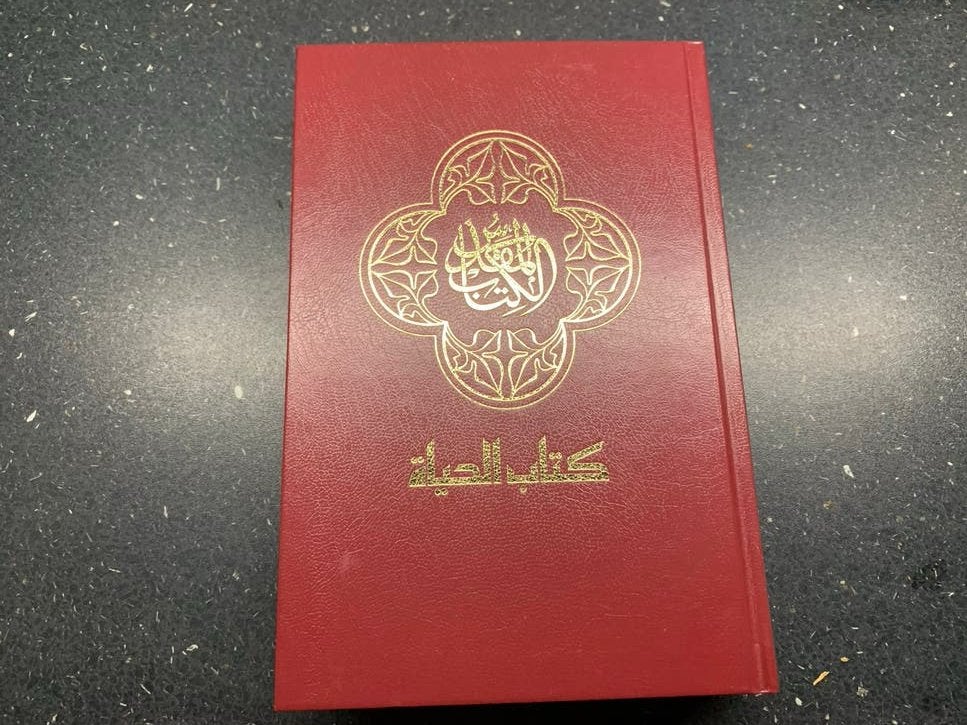 Bijbel in het Arabisch - Rode omslag met gouden details, Antiek en Kunst, Antiek | Religie, Ophalen of Verzenden