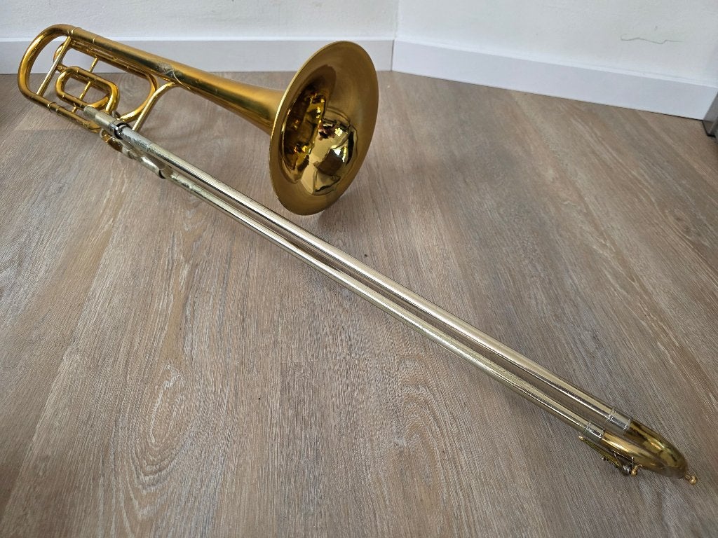 Trombone King 5B Symphony, Ophalen of Verzenden, Gebruikt, Tenor, Met koffer
