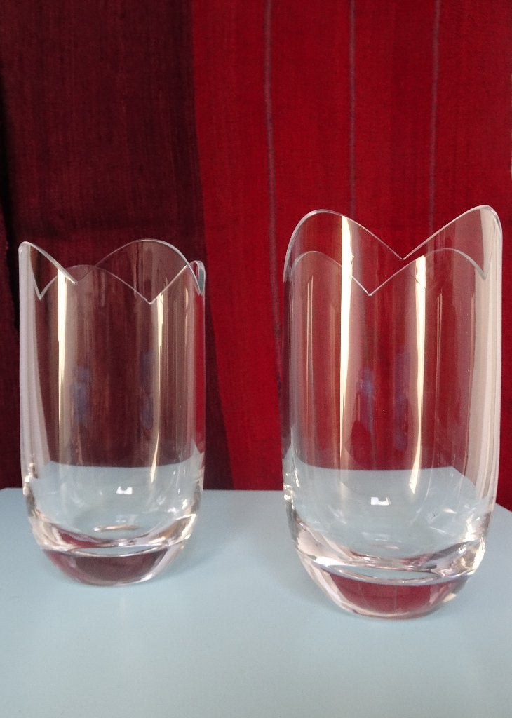 Tulpvaas Leerdam Siem van der Marel, Transparant, 16 cm, Nieuw, Ophalen of Verzenden