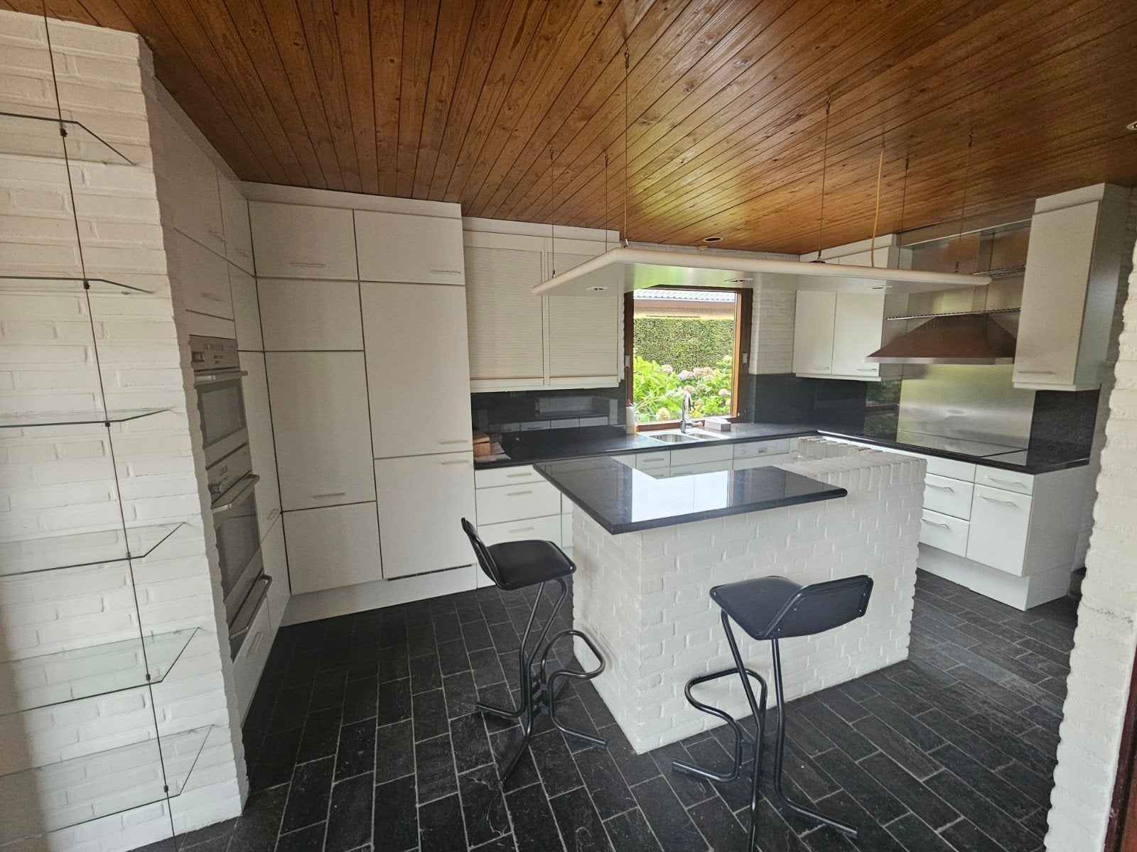 U-vorm keuken met eiland, Huis en Inrichting, Keuken | Complete keukens, Ophalen, Gebruikt, U-keuken, Wit