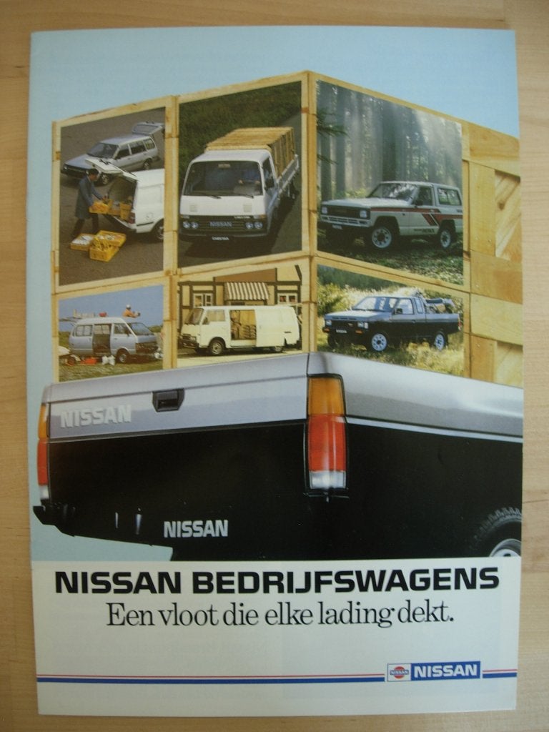 Nissan King Cab Patrol Urvan Cabster Vanette Brochure 1986, Ophalen of Verzenden, Zo goed als nieuw, Nissan, NISSAN