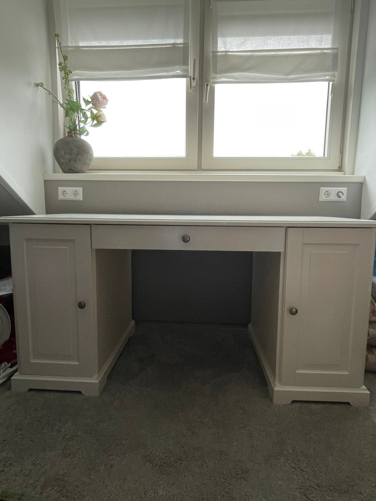 Hemnes bureau, Huis en Inrichting, Gebruikt, 65 cm, IKEA, Wit