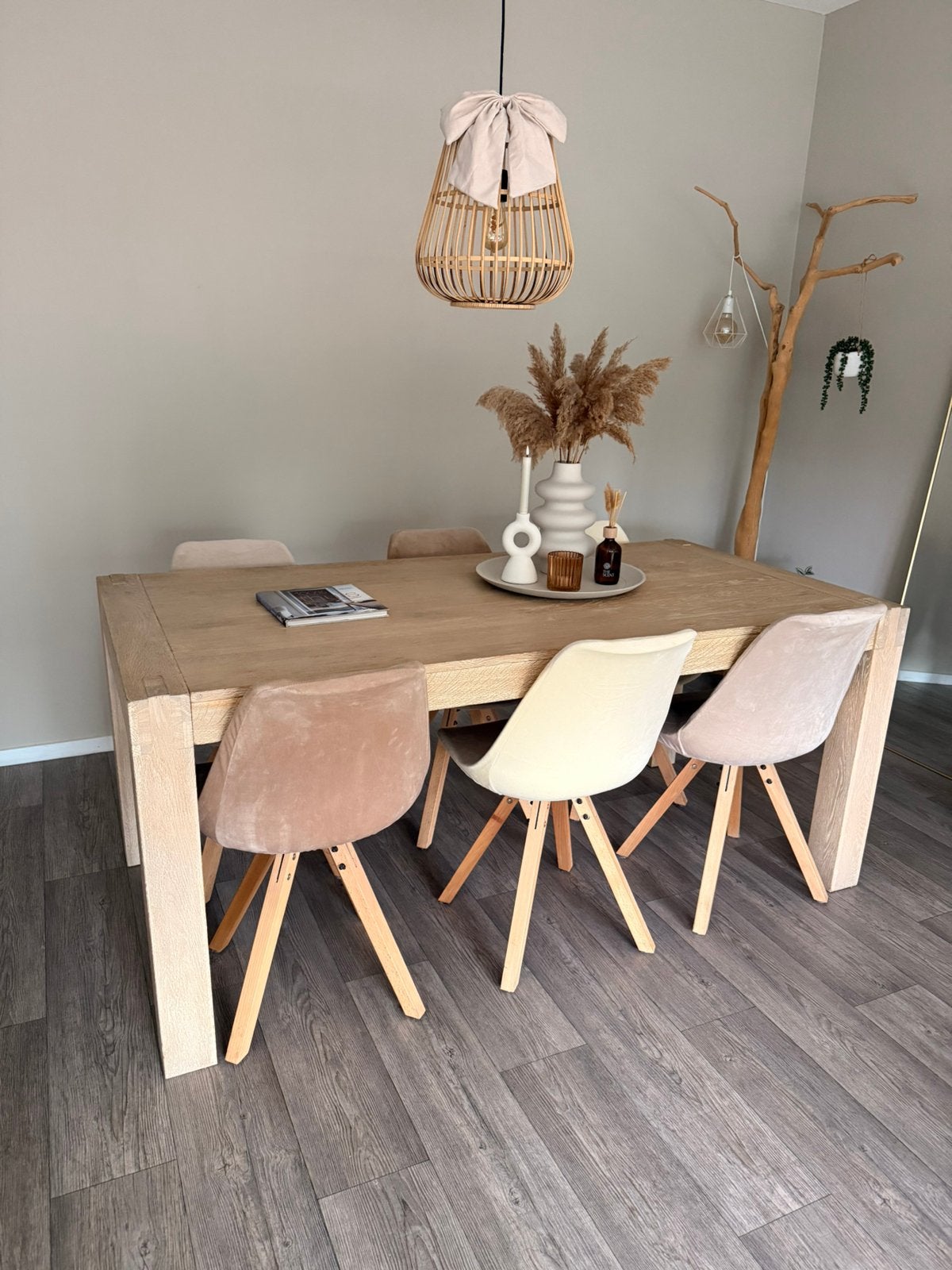 Eettafel en salontafel eiken, Ophalen, Gebruikt, Eikenhout, 50 tot 100 cm