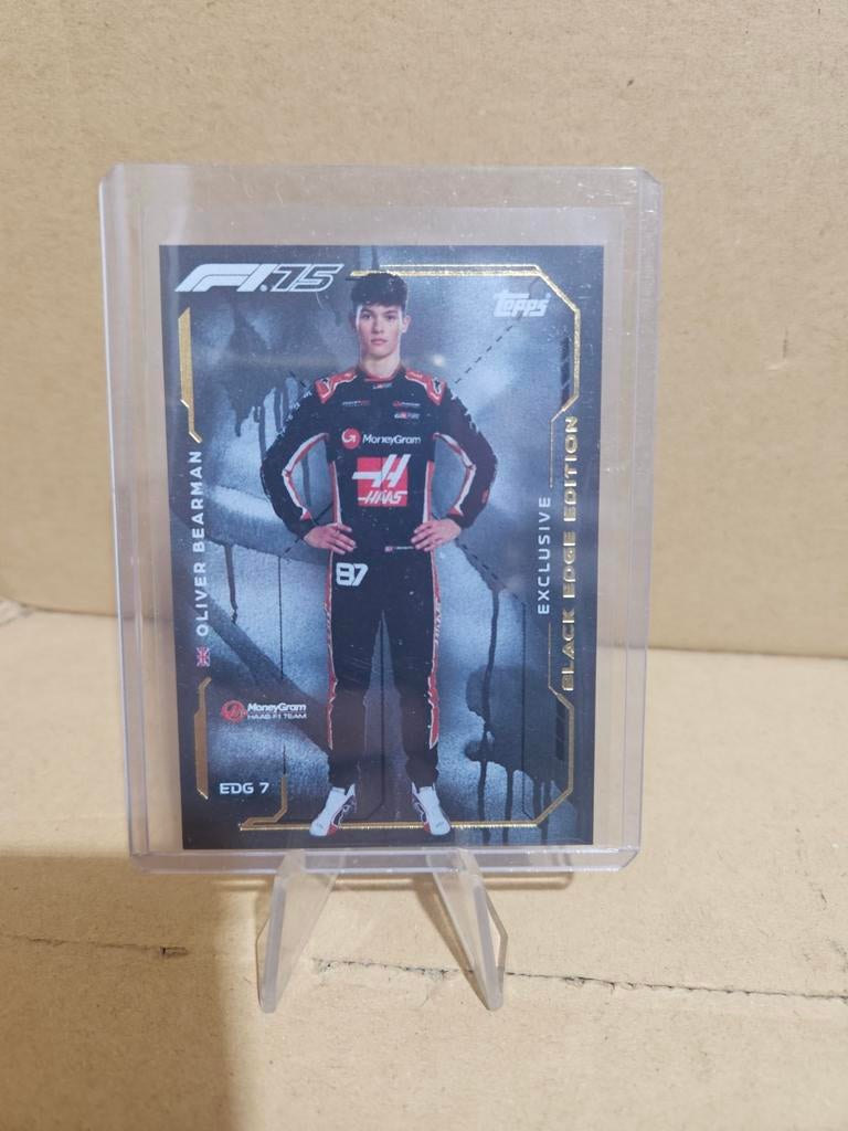 Edg7 Oliver bearman topps turbo attax f1 2025 black edge, Ophalen of Verzenden, Nieuw, Plaatje
