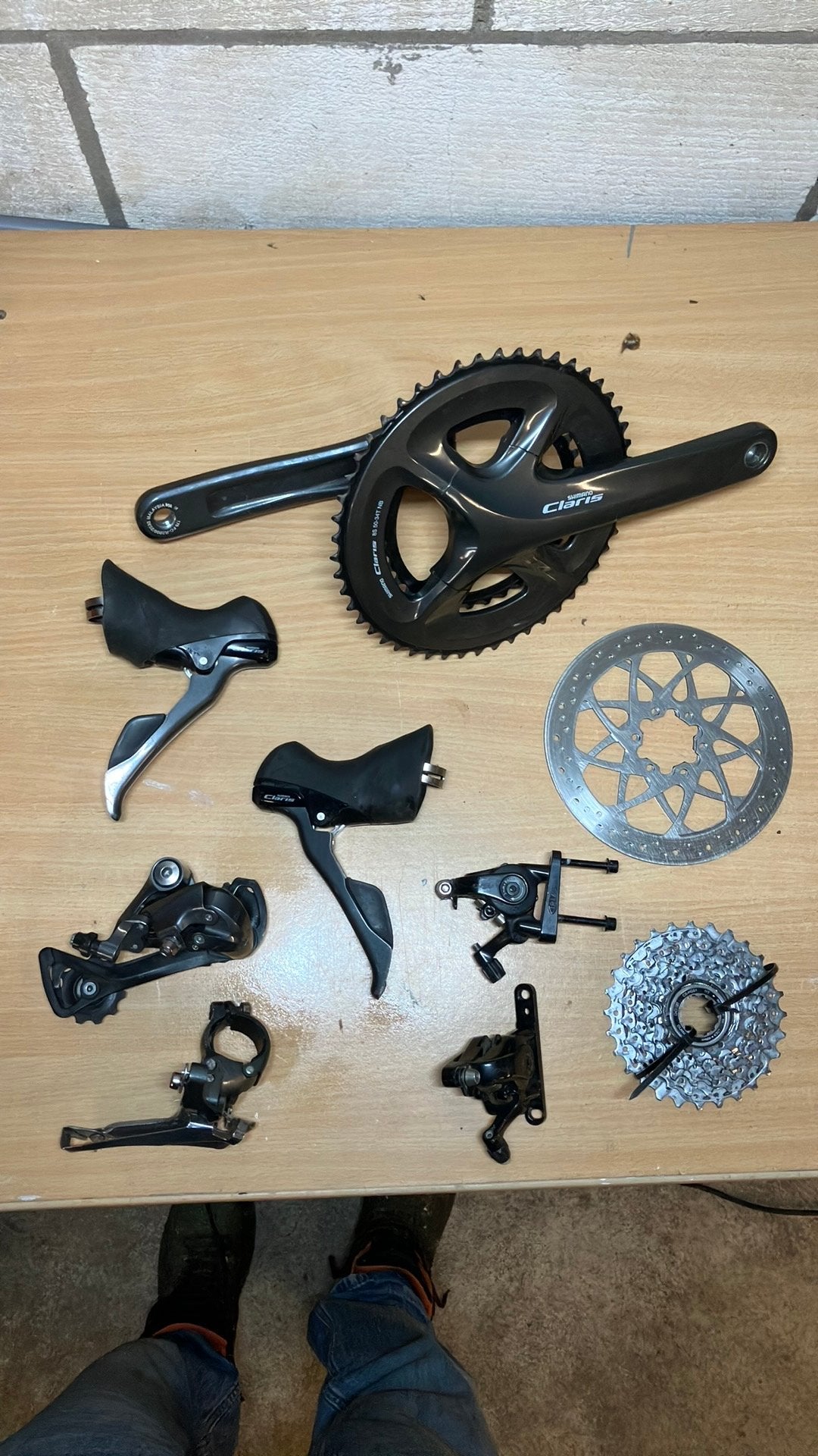 Shimano Claris R2000 Groepset, Fietsen en Brommers, Fietsonderdelen, Gebruikt, Gravelbike, Mountainbike, Racefiets, Toerfiets