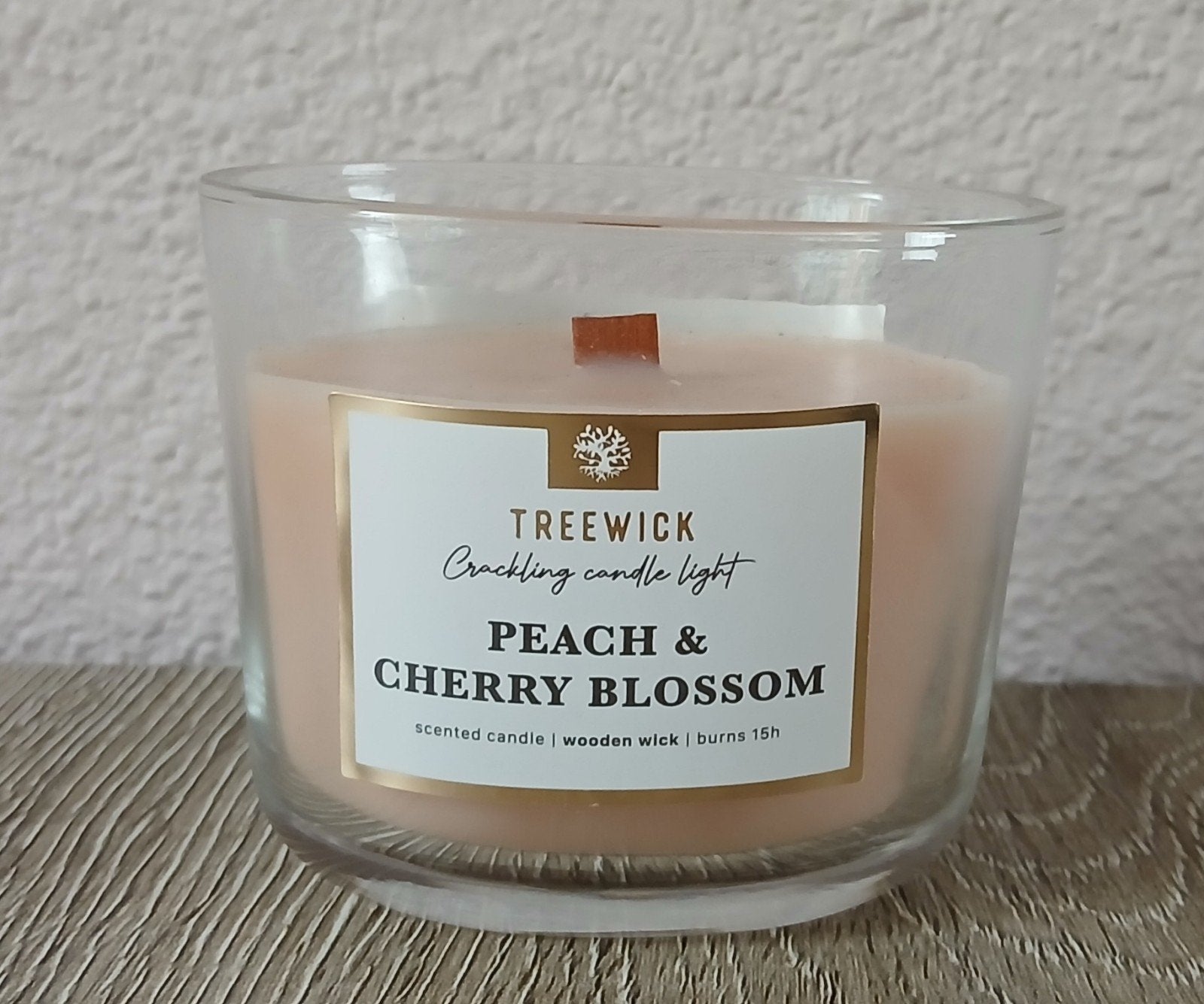 (Nieuw) KAARS Treewick Peach & Cherry Blossom, Huis en Inrichting, Woonaccessoires | Kandelaars en Kaarsen, Overige materialen