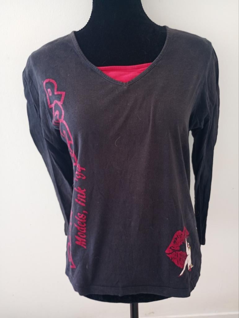 Betty Boop T-shirt Maat M Zwart Lange Mouw, Maat 38/40 (M), Zwart, Ophalen of Verzenden, Zo goed als nieuw