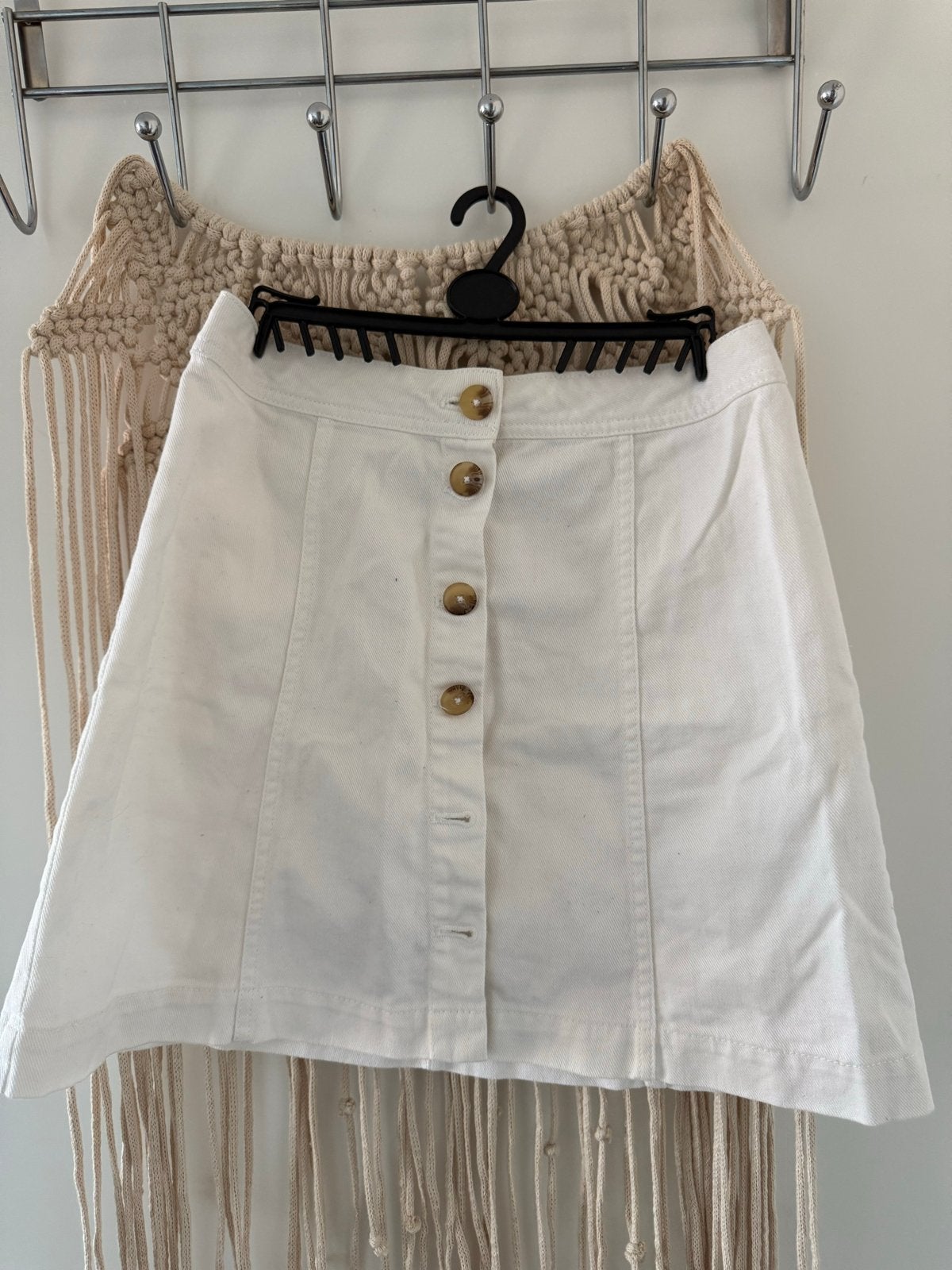 Witte spijkerrok maat 36 (S) - Zeer goede staat, Kleding | Dames, Rokken, Ophalen of Verzenden, Zo goed als nieuw, Maat 36 (S)