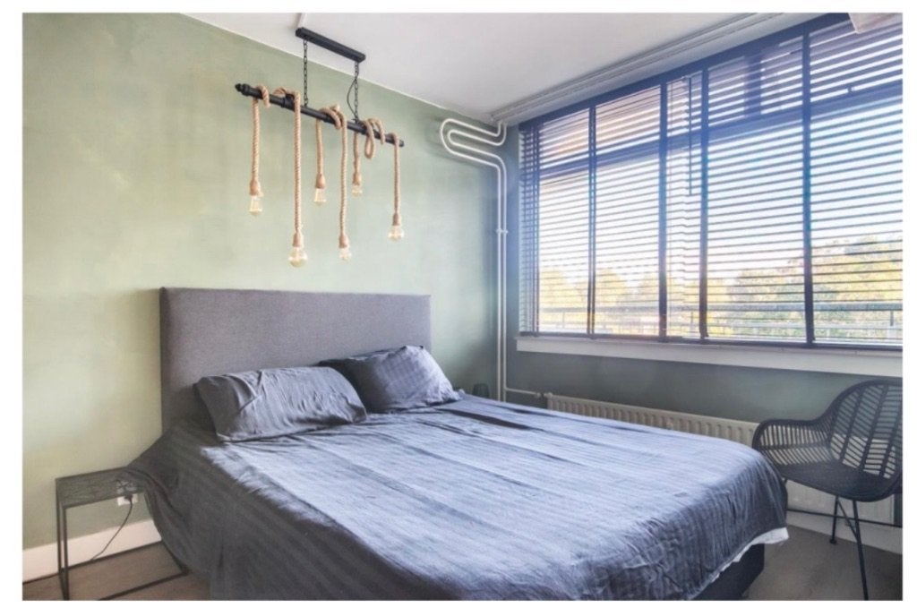 Boxspring antraciet, Huis en Inrichting, Ophalen, Gebruikt, Zwart, Tweepersoons